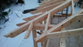 Screen room roof timbers